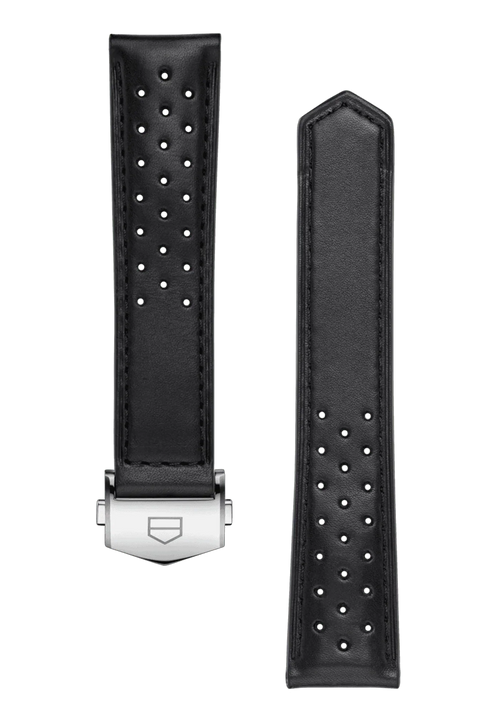 Carrera 39MM Black Perforated Leather Strap - OM Luxury