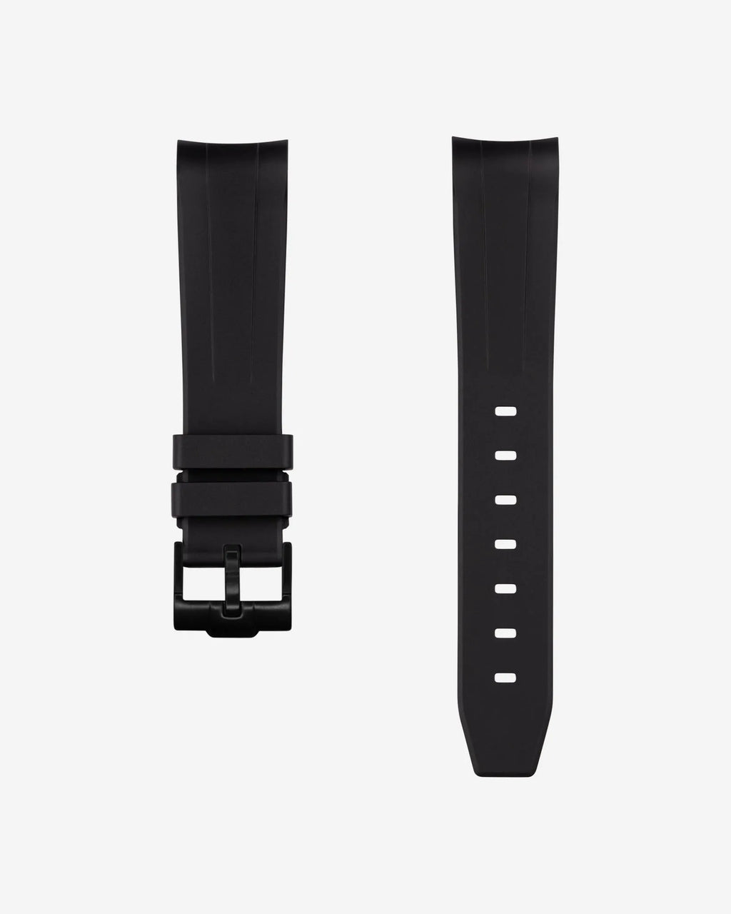 Curved Rubber Strap - Black - OM Luxury